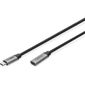 Digitus Cable alargador USB 3.2 Gen1 – 1 m – USB-C (macho) a tipo C (hembra) – 5 Gbps – vídeo 4k 60 Hz – 60 W – para portátiles, ordenadores, smartphones – negro Digitus Cable alargador USB 3.2 Gen1 – 1 m – USB-C (macho) a tipo C (hembra) – 5 Gbps – vídeo 4k 60 Hz – 60 W – para portátiles, ordenadores, smartphones – negro