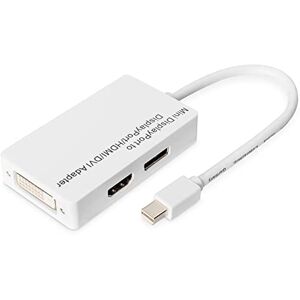 Digitus Cable de distribución DisplayPort miniDP a DP+HDMI+DVI-D Displayport 1.1a FullHD 1080p/60Hz 0,2m Plug & Play Blanco Digitus Cable de distribución DisplayPort miniDP a DP+HDMI+DVI-D Displayport 1.1a FullHD 1080p/60Hz 0,2m Plug & Play Blanco