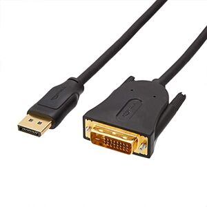 Amazon Basics Cable de DisplayPort a DVI, 1.8 m, 10 Unidad, 15 m, Negro Amazon Basics Cable de DisplayPort a DVI, 1.8 m, 10 Unidad, 15 m, Negro