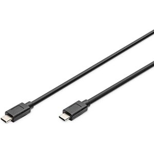 Digitus Cable USB-C – 1 m – USB 3.2 Gen2 – 10 Gbps – Tipo C a Tipo C – 100 W de potencia de suministro – para smartphone, portátil, tableta – Negro Digitus Cable USB-C – 1 m – USB 3.2 Gen2 – 10 Gbps – Tipo C a Tipo C – 100 W de potencia de suministro – para smartphone, portátil, tableta – Negro