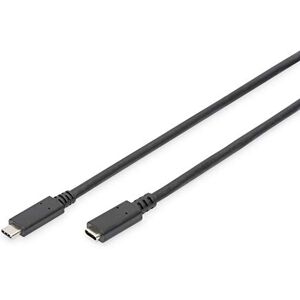 Digitus Cable alargador USB 3.2 Gen2 – 0,7 m – USB-C (conector) a tipo C (hembra) – 10 Gbps – vídeo 4k 30 Hz – 100 W – para ordenador portátil, ordenador, smartphone – negro Digitus Cable alargador USB 3.2 Gen2 – 0,7 m – USB-C (conector) a tipo C (hembra) – 10 Gbps – vídeo 4k 30 Hz – 100 W – para ordenador portátil, ordenador, smartphone – negro