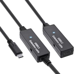 InLine USB 3.2 Gen.1 Cable alargador activo USB 3.2 Gen.1, conector USB-C macho a USB-C hembra, cable Reapter con amplificación de señal, larga distancia, para discos duros, impresoras, cámaras web, InLine USB 3.2 Gen.1 Cable alargador activo USB 3.2 Gen.1, conector USB-C macho a USB-C hembra, cable Reapter con amplificación de señal, larga distancia, para discos duros, impresoras, cámaras web,