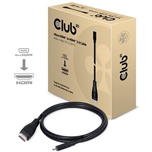 Club 3D Kabel MICROHDMI > HDMI 2.0 1M 4K@60HZ ST/ST Retail Club 3D Kabel MICROHDMI > HDMI 2.0 1M 4K@60HZ ST/ST Retail