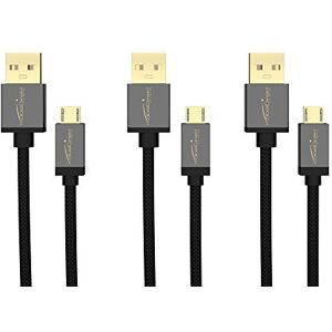 KabelDirekt – 3x 1,5m Cable Micro-USB (USB 2.0, Conector USB-A al Conector Micro-B, Sincronización y Carga) KabelDirekt – 3x 1,5m Cable Micro-USB (USB 2.0, Conector USB-A al Conector Micro-B, Sincronización y Carga)