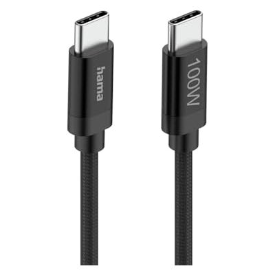 Hama Cable USB-C a USB-C 1,5 m 100 W nylon Hama Cable USB-C a USB-C 1,5 m 100 W nylon