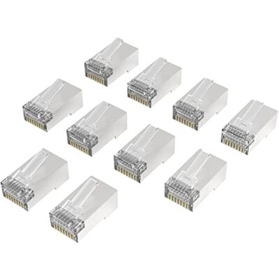 Hama Netzwerkstecker, CAT-6a, 10 Gbit/s, geschirmt, 10 Stück Hama Netzwerkstecker, CAT-6a, 10 Gbit/s, geschirmt, 10 Stück