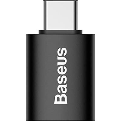 Baseus ZJJQ000001 Serie Ingenuity Mini Adaptador OTG Tipo-C a USB-A 3.1, Negro Baseus ZJJQ000001 Serie Ingenuity Mini Adaptador OTG Tipo-C a USB-A 3.1, Negro