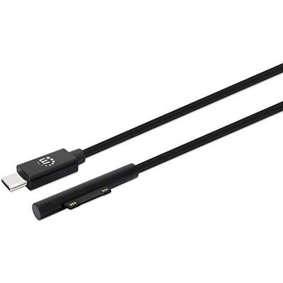 Manhattan Cavo di ricarica da USB-C&Trade a Surface® Connect 1,8m Nero Nero 1,8 metri Manhattan Cavo di ricarica da USB-C&Trade a Surface® Connect 1,8m Nero Nero 1,8 metri