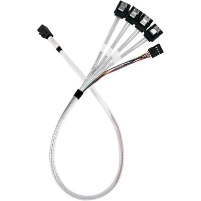 Silverstone Technology CPS05-RE: Mini-SAS SFF-8643 de 36 pines (destino) a SATA de 7 pines (host) grueso y apantallado para una salida fiable, SST-CPS05-RE Silverstone Technology CPS05-RE: Mini-SAS SFF-8643 de 36 pines (destino) a SATA de 7 pines (host) grueso y apantallado para una salida fiable, SST-CPS05-RE