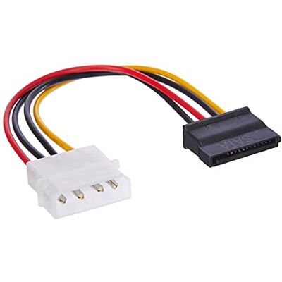 AKYGA AK-CA-17 Cable adaptador (conector Molex macho a conector SATA hembra HDD/SSD, 15 cm) AKYGA AK-CA-17 Cable adaptador (conector Molex macho a conector SATA hembra HDD/SSD, 15 cm)