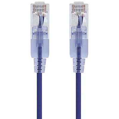 Monoprice SlimRun Cable de conexión Ethernet Cat6A, RJ45, UTP, 10 G, 30 AWG, 10 pies, color morado Monoprice SlimRun Cable de conexión Ethernet Cat6A, RJ45, UTP, 10 G, 30 AWG, 10 pies, color morado