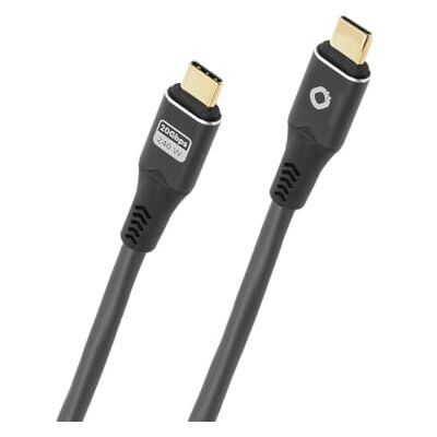 OEHLBACH USB Pulse CC USB TYPE-C® Kabel 20 Gbps Datenrate, 240 W Schnellladefunktion, TPE-Mantel, OFC Innenleiter, anthrazit – 3 m OEHLBACH USB Pulse CC USB TYPE-C® Kabel 20 Gbps Datenrate, 240 W Schnellladefunktion, TPE-Mantel, OFC Innenleiter, anthrazit – 3 m