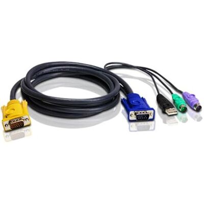 Aten PS/2 USB KVM Cable 1,8M (2L-5302UP) PS/2 USB KVM Cable, 1.8M Aten PS/2 USB KVM Cable 1,8M (2L-5302UP) PS/2 USB KVM Cable, 1.8M