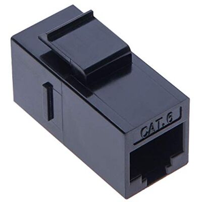 Keple Adaptador de Acoplador RJ45 RJ45 Hembra Doble Conector Empalme RJ 45 para STP CAT6, CAT5, CAT5e Ethernet LAN Cable de Red Prolongador & Keystone Wall Faceplate Negro Keple Adaptador de Acoplador RJ45 RJ45 Hembra Doble Conector Empalme RJ 45 para STP CAT6, CAT5, CAT5e Ethernet LAN Cable de Red Prolongador & Keystone Wall Faceplate Negro