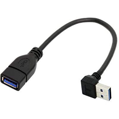 chenyang Cable USB3.0 tipo A macho en ángulo hacia arriba a USB 3.0 tipo A hembra 20cm 5Gbps chenyang Cable USB3.0 tipo A macho en ángulo hacia arriba a USB 3.0 tipo A hembra 20cm 5Gbps