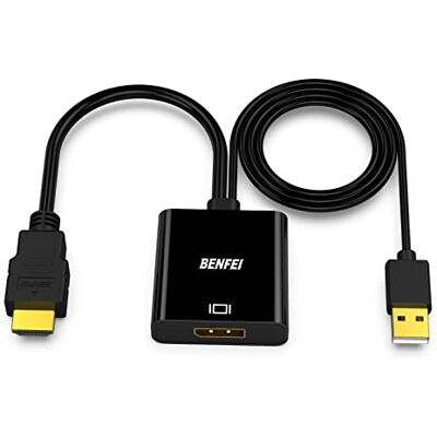 BENFEI Adaptador de Entrada HDMI a Salida DisplayPort, convertidor HDMI a DisplayPort DP Compatible con Adaptador de Audio para Ordenador portátil BENFEI Adaptador de Entrada HDMI a Salida DisplayPort, convertidor HDMI a DisplayPort DP Compatible con Adaptador de Audio para Ordenador portátil