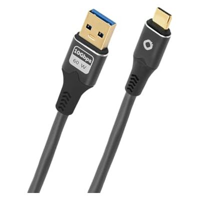 OEHLBACH USB Pulse AC USB Typ A auf Typ C Kabel – 10 Gbps Datenrate, TPE-Mantel, OFC Innenleiter, bis zu 60 Watt Ladeleistung, anthrazit – 2 m OEHLBACH USB Pulse AC USB Typ A auf Typ C Kabel – 10 Gbps Datenrate, TPE-Mantel, OFC Innenleiter, bis zu 60 Watt Ladeleistung, anthrazit – 2 m