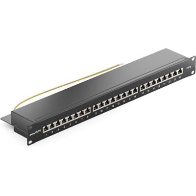 deleyCON CAT6 Patch Panel El Panel de Corrección 24 Puertos Escritorio 19" Pulgadas el Montaje en Rack Ensamblaje del Servidor 24x RJ45 Blindado TIA568A TIA568B Negro deleyCON CAT6 Patch Panel El Panel de Corrección 24 Puertos Escritorio 19" Pulgadas el Montaje en Rack Ensamblaje del Servidor 24x RJ45 Blindado TIA568A TIA568B Negro