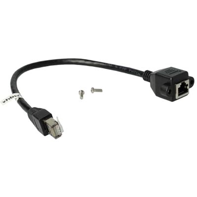 vhbw Cable de extensión Ethernet LAN de RJ45 (m) a (h) Cable de extensión Cat6 con conector incorporado, 0,3 m Negro vhbw Cable de extensión Ethernet LAN de RJ45 (m) a (h) Cable de extensión Cat6 con conector incorporado, 0,3 m Negro