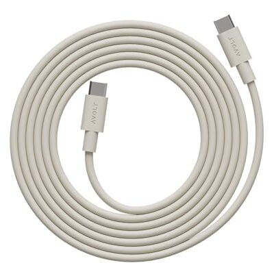 Avolt Cable 1 Cable USB C a USB C Silicona Suave, 100W Power Delivery, 2m Cable de silicona beige arena, 2 m. Carga rápida 100W, suave y flexible, para móvil y tableta Avolt Cable 1 Cable USB C a USB C Silicona Suave, 100W Power Delivery, 2m Cable de silicona beige arena, 2 m. Carga rápida 100W, suave y flexible, para móvil y tableta