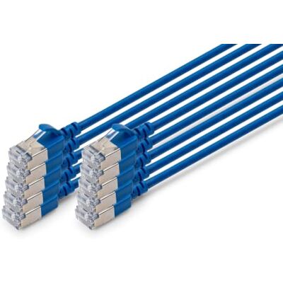 Digitus Cable LAN Cat 6A – 1 m – 10 unidades – Slim – F/FTP – Azul 10 Gbit/s – Apantallado – PoE+ – AWG 32/7 – LSZH – Cable de red RJ45 – Compatible con Cat 6 y Cat 7 Digitus Cable LAN Cat 6A – 1 m – 10 unidades – Slim – F/FTP – Azul 10 Gbit/s – Apantallado – PoE+ – AWG 32/7 – LSZH – Cable de red RJ45 – Compatible con Cat 6 y Cat 7