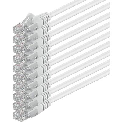 1aTTack.de 5m blanco 10 piezas Cable de red Ethernet con conectores RJ45 CAT6 CAT 6 Cat.6 1000 Mbit/s 1aTTack.de 5m blanco 10 piezas Cable de red Ethernet con conectores RJ45 CAT6 CAT 6 Cat.6 1000 Mbit/s