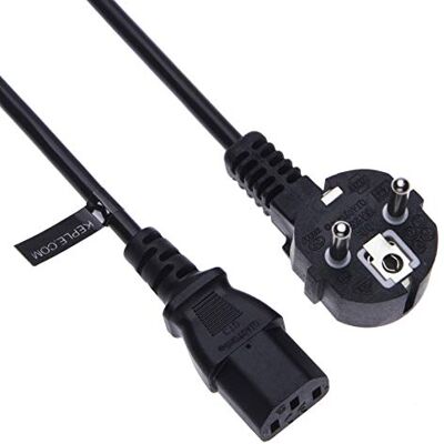 Keple Cable de alimentación de Compatible con LG 32LD450 & 37LH4010 TV EU Schuko CEE7 Conector Angular según IEC 320 C13 10 A 250v (Europeo) 3m Keple Cable de alimentación de Compatible con LG 32LD450 & 37LH4010 TV EU Schuko CEE7 Conector Angular según IEC 320 C13 10 A 250v (Europeo) 3m
