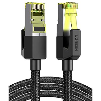 UGREEN Cat 7 Cable de Red Ethernet LAN 10 Gigabit 600MHz (5M) Nylon Trenzado con Conector RJ45 Compatible con Xbox X/S PC Macbook, Cat 7/6/5 UGREEN Cat 7 Cable de Red Ethernet LAN 10 Gigabit 600MHz (5M) Nylon Trenzado con Conector RJ45 Compatible con Xbox X/S PC Macbook, Cat 7/6/5