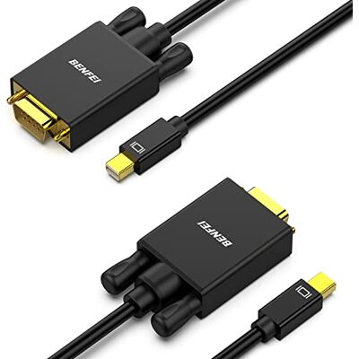 BENFEI Cable Mini DisplayPort a VGA,2 Paquete cable Mini DisplayPort a VGA de 1,8 m (compatible con Thunderbolt 2) con MacBook Air/Pro, Surface Pro/Dock, monitor, proyector BENFEI Cable Mini DisplayPort a VGA,2 Paquete cable Mini DisplayPort a VGA de 1,8 m (compatible con Thunderbolt 2) con MacBook Air/Pro, Surface Pro/Dock, monitor, proyector