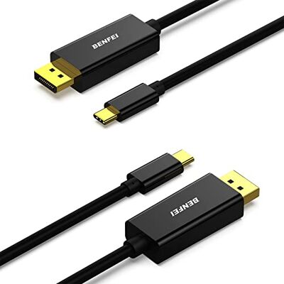 BENFEI Cable USB C a DisplayPort 4K@60Hz, paquete de 2 Cable 1.8M Thunderbolt 3 a DisplayPort Compatible con MacBook Pro 2022/2021/2020, Samsung Galaxy S20 / 10 y más BENFEI Cable USB C a DisplayPort 4K@60Hz, paquete de 2 Cable 1.8M Thunderbolt 3 a DisplayPort Compatible con MacBook Pro 2022/2021/2020, Samsung Galaxy S20 / 10 y más