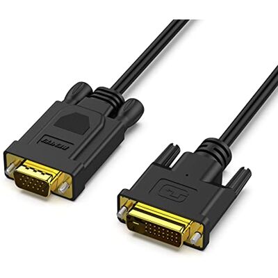 BENFEI Activo DVI-D a VGA, DVI-D 24+1 a VGA 3 metros Cable macho a macho chapado en oro BENFEI Activo DVI-D a VGA, DVI-D 24+1 a VGA 3 metros Cable macho a macho chapado en oro