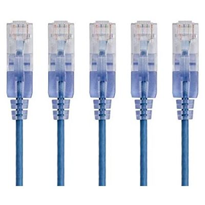 Monoprice SlimRun Cable de conexión Ethernet Cat6A, RJ45 UTP, cable de cobre puro desnudo, 10 G, 30 AWG, 15 pies, color azul Monoprice SlimRun Cable de conexión Ethernet Cat6A, RJ45 UTP, cable de cobre puro desnudo, 10 G, 30 AWG, 15 pies, color azul