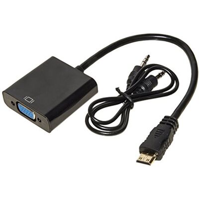 LINK lkadat11 Adaptador Mini HDMI Tipo C a VGA Hembra + Audio LINK lkadat11 Adaptador Mini HDMI Tipo C a VGA Hembra + Audio