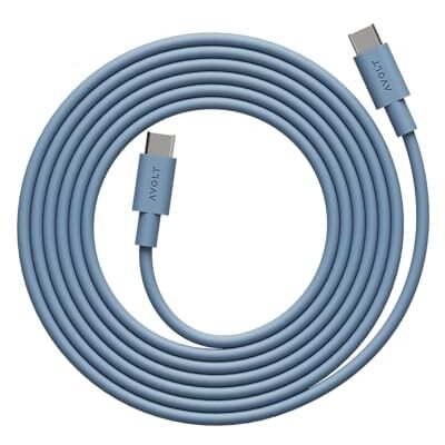 Avolt Cable 1 Cable Cargador Tipo C a Tipo C, Silicona, 100W, 2m Cable USB-C azul, 2 m. Silicona suave, carga rápida 100W Power Delivery para móvil y tableta Avolt Cable 1 Cable Cargador Tipo C a Tipo C, Silicona, 100W, 2m Cable USB-C azul, 2 m. Silicona suave, carga rápida 100W Power Delivery para móvil y tableta