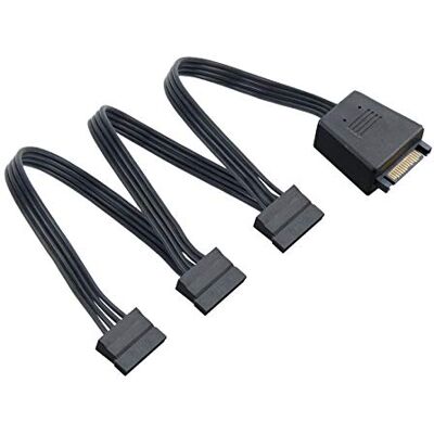Silverstone CP06-L, Conector de Corriente SATA súper-Flexible uno-a-Tres, Dos condensadores de 2200μF, SST-CP06-L Silverstone CP06-L, Conector de Corriente SATA súper-Flexible uno-a-Tres, Dos condensadores de 2200μF, SST-CP06-L