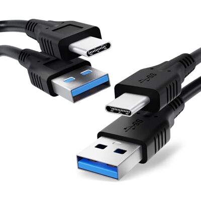 CELLONIC 2x USB C a USB A Cable de datos compatible con Blackview BV7000 3.1 Gen 1, 1m, PVC, negro, para Blackview BV9700 Pro, BV6800 Pro, BV9100, BV8800, BV9200, Oscal S80, BV9600, BV8000, BV7200 CELLONIC 2x USB C a USB A Cable de datos compatible con Blackview BV7000 3.1 Gen 1, 1m, PVC, negro, para Blackview BV9700 Pro, BV6800 Pro, BV9100, BV8800, BV9200, Oscal S80, BV9600, BV8000, BV7200