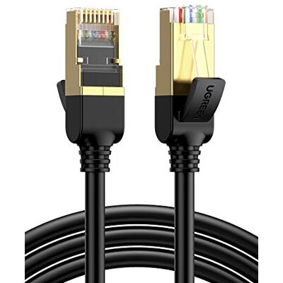 UGREEN Cable de Red Cat 7, Cable Ethernet LAN 10000Mbit/s con Conector RJ45 (10 Gigabit, 600MHz, Cable FFTP), Compatible con Cat 6, Cat 5e, Cat 5, etc, Cable Redondo (3 Metros, Negro) UGREEN Cable de Red Cat 7, Cable Ethernet LAN 10000Mbit/s con Conector RJ45 (10 Gigabit, 600MHz, Cable FFTP), Compatible con Cat 6, Cat 5e, Cat 5, etc, Cable Redondo (3 Metros, Negro)
