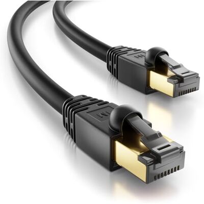 deleyCON 1m CAT 8.1 Outdoor Cable de Red para Exterior (40 Gbit/s, 2000 MHz, Blindaje S/FTP, Cobre) RJ45 Conector Ethernet LAN DSL Cable Patch Resistente a la Intemperie PC, TV, Cámara, PoE deleyCON 1m CAT 8.1 Outdoor Cable de Red para Exterior (40 Gbit/s, 2000 MHz, Blindaje S/FTP, Cobre) RJ45 Conector Ethernet LAN DSL Cable Patch Resistente a la Intemperie PC, TV, Cámara, PoE