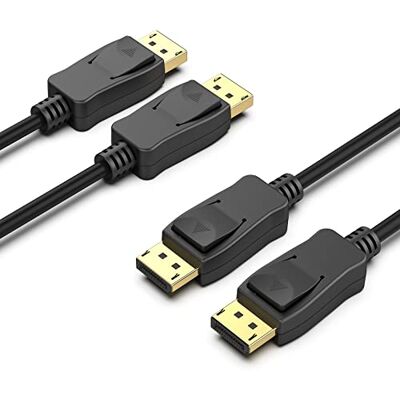 BENFEI [Certificado VESA Cable DisplayPort a DisplayPort de 1,8 metros, 2 unidades, DP a DP macho a macho, soporta 4K @60Hz, 2K @165Hz compatible con Lenovo, Dell, HP, ASUS BENFEI [Certificado VESA Cable DisplayPort a DisplayPort de 1,8 metros, 2 unidades, DP a DP macho a macho, soporta 4K @60Hz, 2K @165Hz compatible con Lenovo, Dell, HP, ASUS