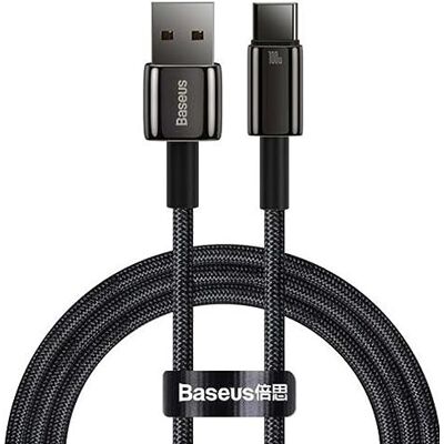 Baseus Cable de Datos de Carga rápida USB a Tipo C, 100 W, 1 m, Color Negro Baseus Cable de Datos de Carga rápida USB a Tipo C, 100 W, 1 m, Color Negro