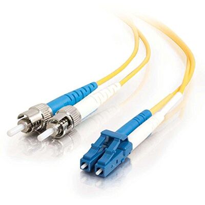 C2G Cable de fibra óptica de 1 m para aplicaciones Gigabit Ethernet LC/ST LSZH Duplex Multimodo 9/125 SM Fibra C2G Cable de fibra óptica de 1 m para aplicaciones Gigabit Ethernet LC/ST LSZH Duplex Multimodo 9/125 SM Fibra