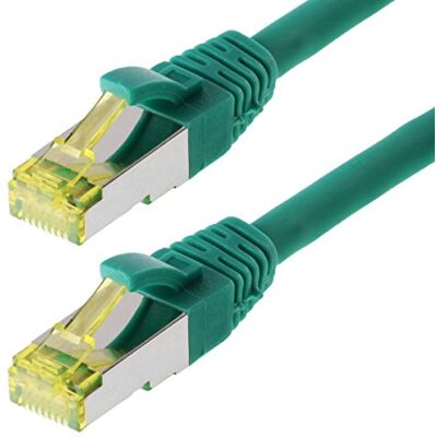 Helos Patchkabel S/FTP (PIMF) CAT 6a, Cable de conexión, 1 m, Verde Helos Patchkabel S/FTP (PIMF) CAT 6a, Cable de conexión, 1 m, Verde
