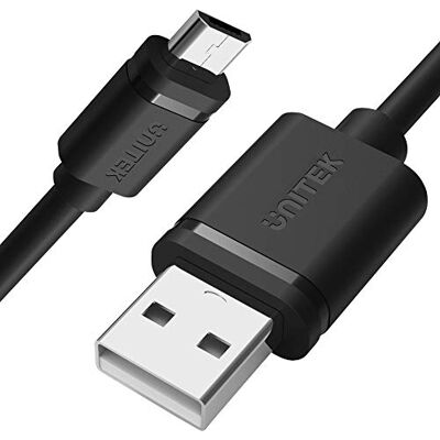 UNITEK Cable USB A a Micro USB / 1 metro de carga y sincronización rápida / 2,5 A/USB 2.0 480 Mbps / 100% cobre negro recubierto de PVC UNITEK Cable USB A a Micro USB / 1 metro de carga y sincronización rápida / 2,5 A/USB 2.0 480 Mbps / 100% cobre negro recubierto de PVC