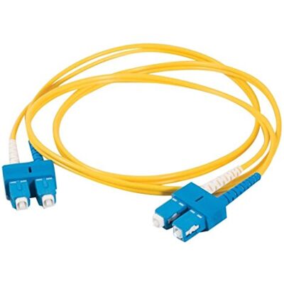 C2G Cable de fibra óptica de 2 m para aplicaciones Gigabit Ethernet SC/SC LSZH Duplex monomodo 9/125 SM fibra C2G Cable de fibra óptica de 2 m para aplicaciones Gigabit Ethernet SC/SC LSZH Duplex monomodo 9/125 SM fibra