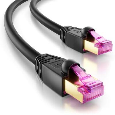 deleyCON 7,5m CAT7 Outdoor Cable de Red para Exterior (10 Gbit/s, 600 MHz, Blindaje S/FTP, Cobre) RJ45 Conector Ethernet LAN DSL Cable Patch Resistente a la Intemperie para PC, TV, Cámara, PoE deleyCON 7,5m CAT7 Outdoor Cable de Red para Exterior (10 Gbit/s, 600 MHz, Blindaje S/FTP, Cobre) RJ45 Conector Ethernet LAN DSL Cable Patch Resistente a la Intemperie para PC, TV, Cámara, PoE