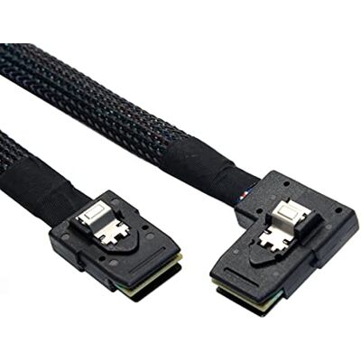 chenyang CY 90 grados acodado Mini SAS 36pin SFF-8087 a 8087 Cable de datos ultraplano de 80 cm de largo chenyang CY 90 grados acodado Mini SAS 36pin SFF-8087 a 8087 Cable de datos ultraplano de 80 cm de largo