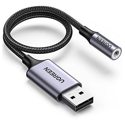 UGREEN Adaptador de Audio USB a Jack 3,5 mm Tarjeta de Sonido UGREEN Adaptador de Audio USB a Jack 3,5 mm Tarjeta de Sonido