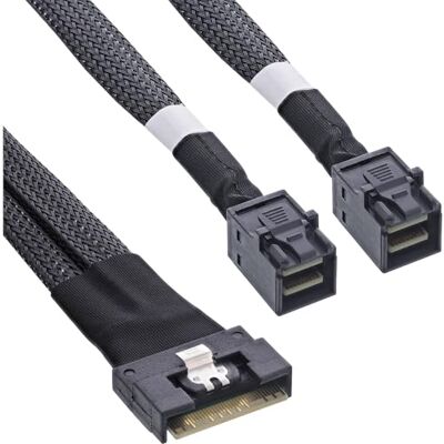 InLine Slim SAS 27648B SFF-8654 Cable SAS (2 conectores SFF-8643, 0,75 m) InLine Slim SAS 27648B SFF-8654 Cable SAS (2 conectores SFF-8643, 0,75 m)