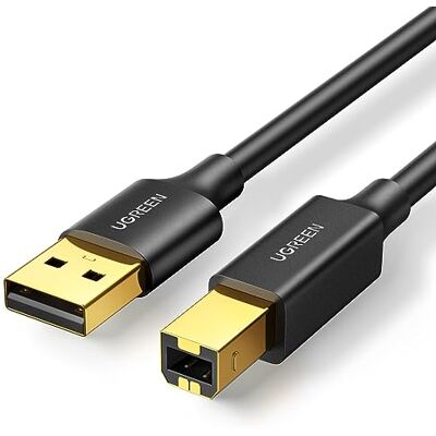 UGREEN Cable Impresora para HP Epson, Cable Largo de Impresora a Ordenador USB 2.0 Tipo A a Tipo B para Impresora Brother, Canon, Lexmark, Samsung, Escáner, Disco Duro, Fotografía Digital(3 Metros) UGREEN Cable Impresora para HP Epson, Cable Largo de Impresora a Ordenador USB 2.0 Tipo A a Tipo B para Impresora Brother, Canon, Lexmark, Samsung, Escáner, Disco Duro, Fotografía Digital(3 Metros)