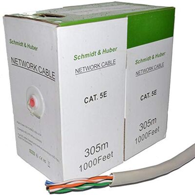 Gembird UPC-5004E-SOL Cable de Red UTP CAT5E, 305m, Color Gris Gembird UPC-5004E-SOL Cable de Red UTP CAT5E, 305m, Color Gris